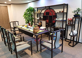 客戶(hù)現(xiàn)場(chǎng)實(shí)拍圖，新中式純?cè)巨k公家具