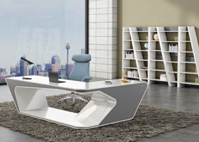 烤漆總裁室班臺(tái)沙發(fā)