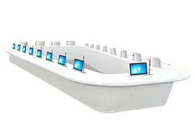 ZG7米烤漆帶升降屏?xí)h桌