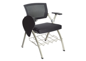 折疊帶書(shū)網(wǎng)帶寫(xiě)字板培訓(xùn)椅