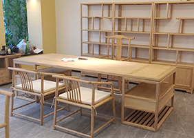 白蠟?zāi)緦?shí)木班臺(tái)、洽談臺(tái)